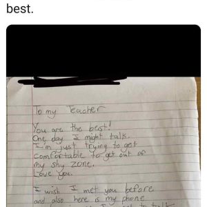 Teacher Shares Touching Letter She Received From Her Nonverbal Student